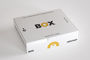 Flat Packaging Box Mockup, a Packaging Mockup by Designer Dude