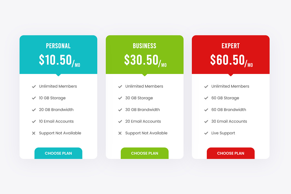 Clean Pricing Table, an Android Mockup by Youme Techworld (Photo 3 of 4)