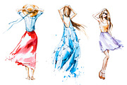Fashion illustration, watercolor, an Illustration by Kamenuka (Thumbnail 1 of 2)