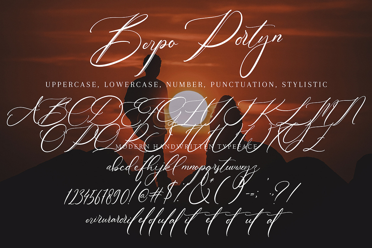 Berpo Portyn, a Script Font by pineungtype (Photo 9 of 9)