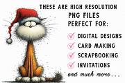 Quirky Christmas Cat Clipart, an Illustration by Libby Wishes (Thumbnail 9 of 9)
