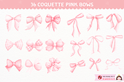 Pink Coquette Ribbon Clipart, an Object Illustration by ponponartwork (Thumbnail 3 of 6)