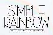Simple Rainbow | Script Font, a Script Font by Scratchones (Thumbnail 1 of 8)