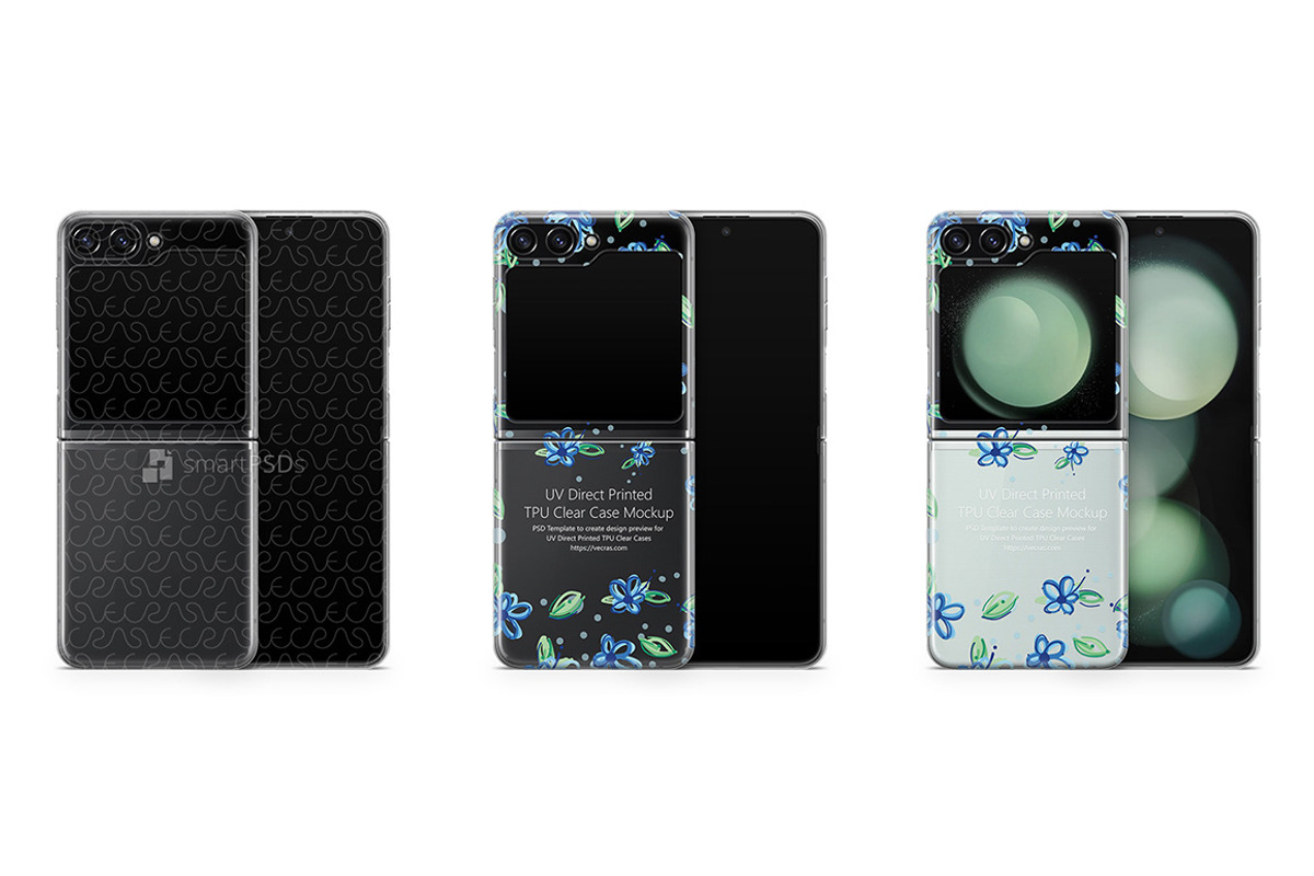 Galaxy Z Flip5 (2023) TPU Clear Case, a Product Mockup by VecRas
