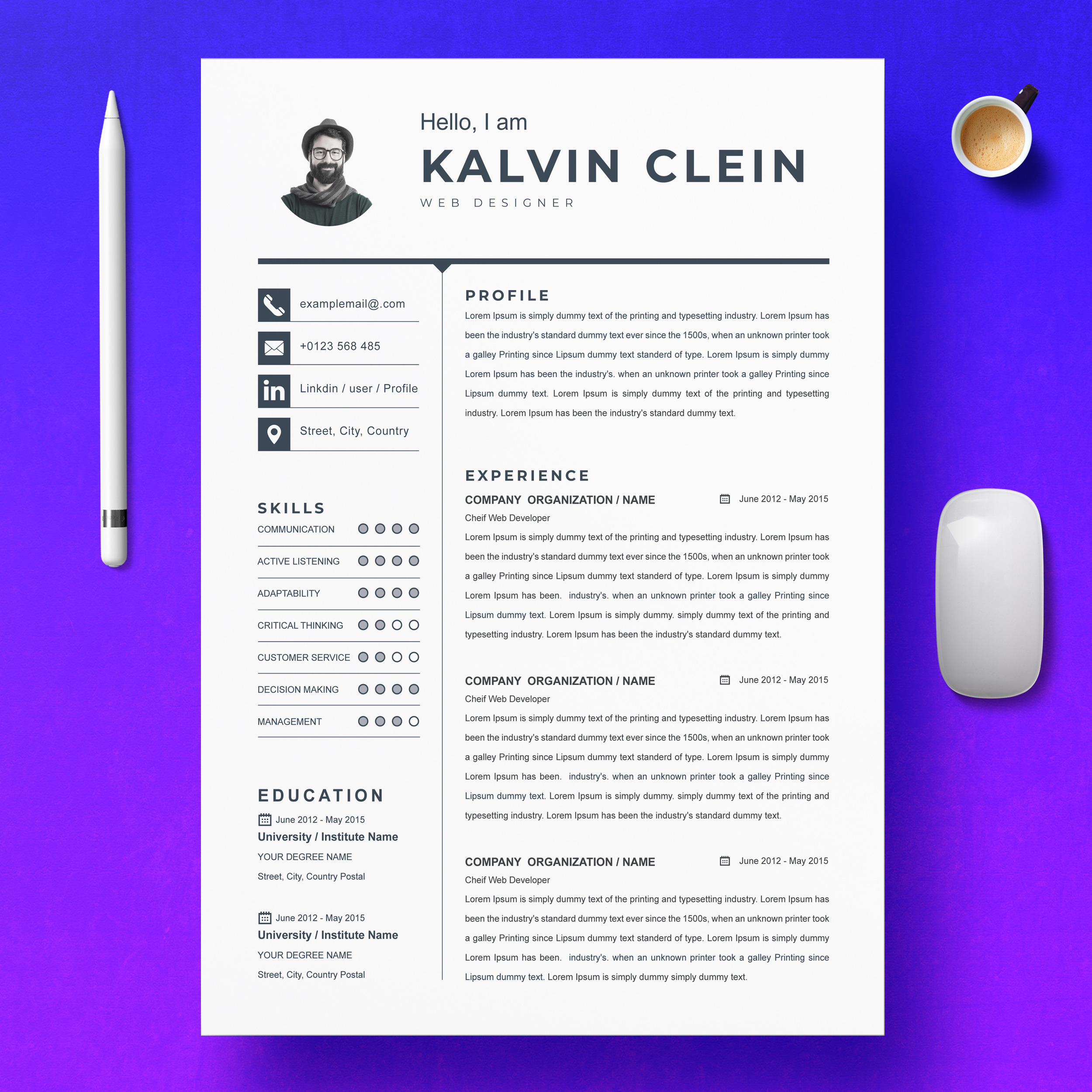 Resume Template | Web Designer CV