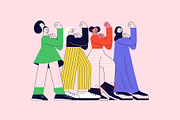 Girl power and feminism concept., a Person Illustration by Lucky Shop (Thumbnail 2 of 6)