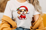 Christmas Baby Dog Sublimation Clipa, an Illustration by SVGArt (Thumbnail 5 of 8)