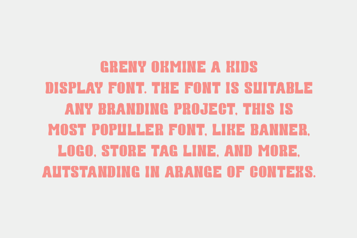 Greny Okmine - Groovy Font, a Sans Serif Font by Iqsiart Studio (Photo 4 of 6)