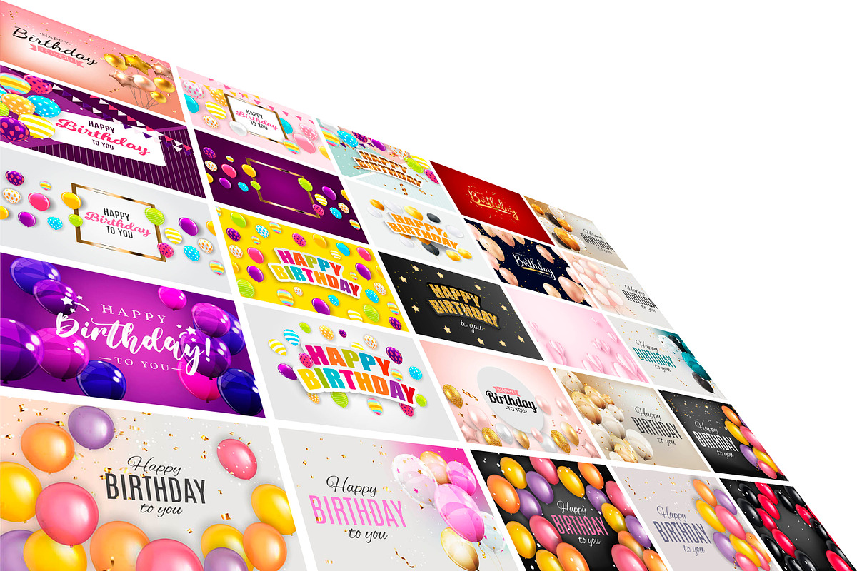 Happy Birthday Template Bundle, a Design Template by Digital Studio (Photo 4 of 4)