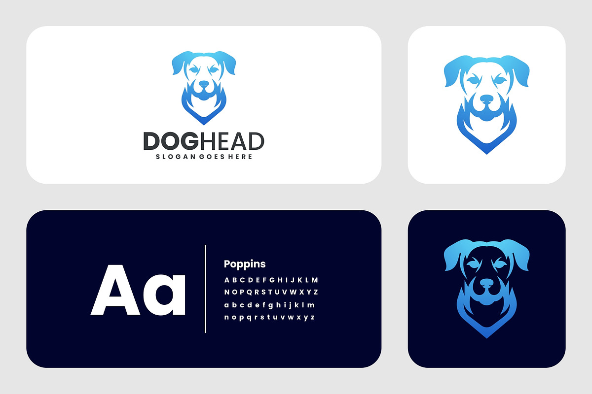 Modern Gradient Dog Head Logo Design, a Branding & Logo Template by Artnivora.Std (Photo 3 of 4)