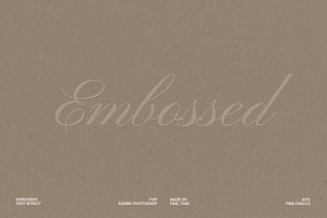 Embossed Paper Text Effect