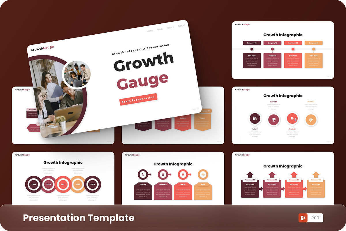 GrowthGauge - Growth Infographic Pow, a Presentation Template by GraphauseProject (Photo 1 of 6)