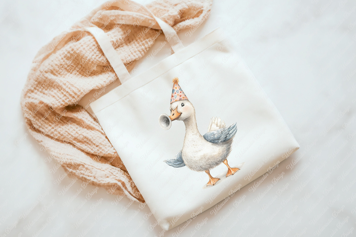 Watercolor Silly Goose Clipart, an Illustration by Watercolor design (Photo 6 of 12)