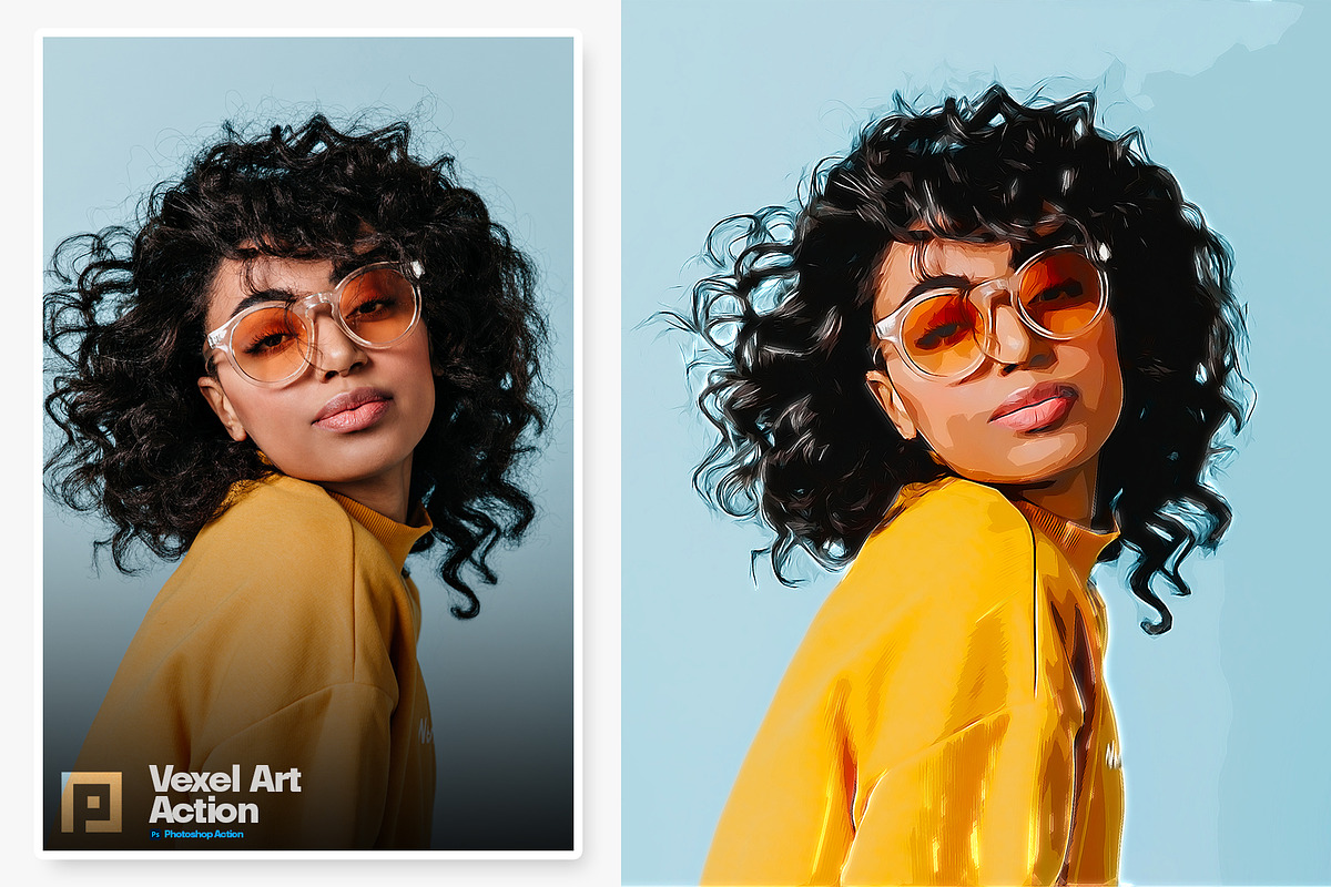 Vexel Portrait Art Photoshop Action, an Action Add-On by Shovajit (Photo 7 of 10)