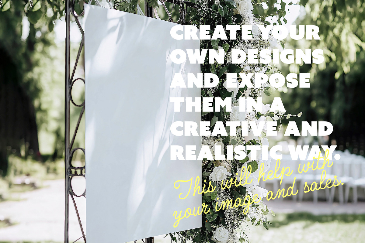 Wedding Sign Mockup Floral Scene, a Product Mockup by McLittle Stock (Photo 5 of 5)