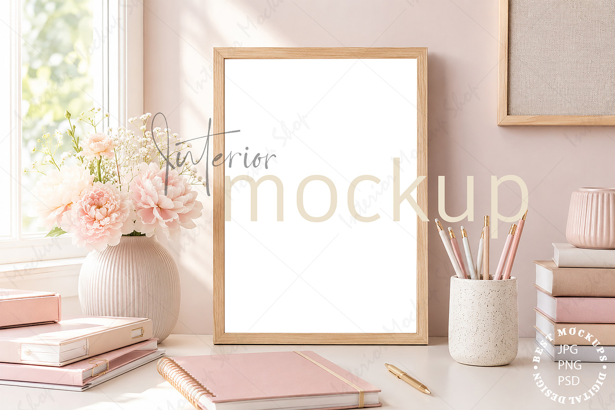 Pastel Kids Room Frame Mockup, a Household Mockup by Mockup Shop (Photo 1 of 2)