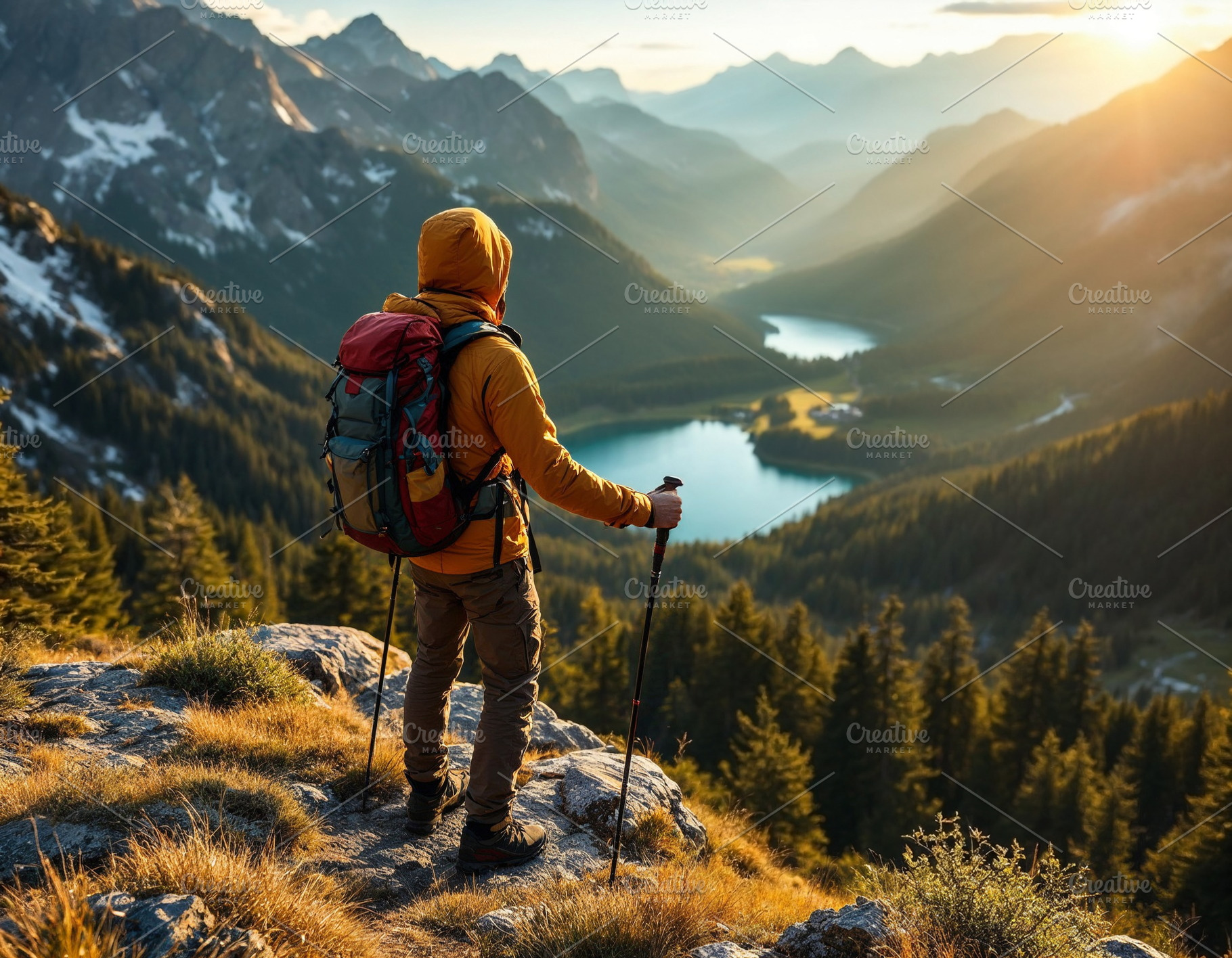 Tourist in the mountains, a Person Photo by Volff