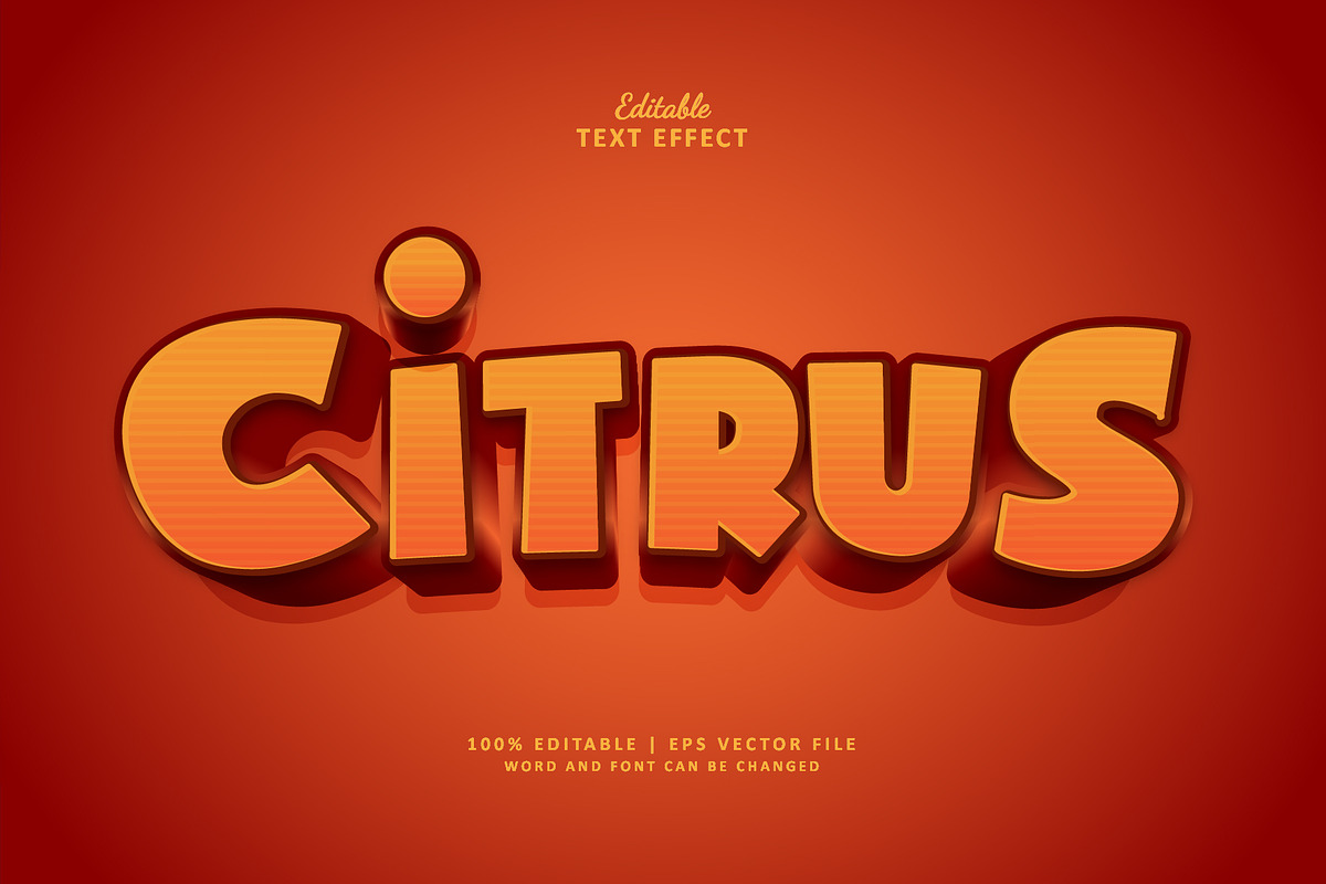 Text Effect Citrus, a Layer Style Add-On by Navy Graphic (Photo 1 of 2)