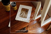 Art frame on a table interior mockup, a Merchandise Mockup by MCKP*ME (Thumbnail 2 of 3)