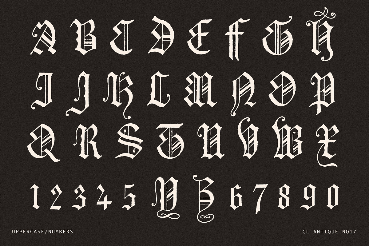 Vintage Gothic Blackletter Font No17, a Blackletter Font by Century Library (Photo 3 of 6)