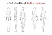 Female Fashion Croquis Bundle, a Person Illustration by Shorena Fashion Draws (Thumbnail 2 of 13)