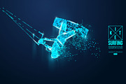 Silhouettes of a kitesurfer, a Sport Illustration by Matrosovv (Thumbnail 1 of 2)