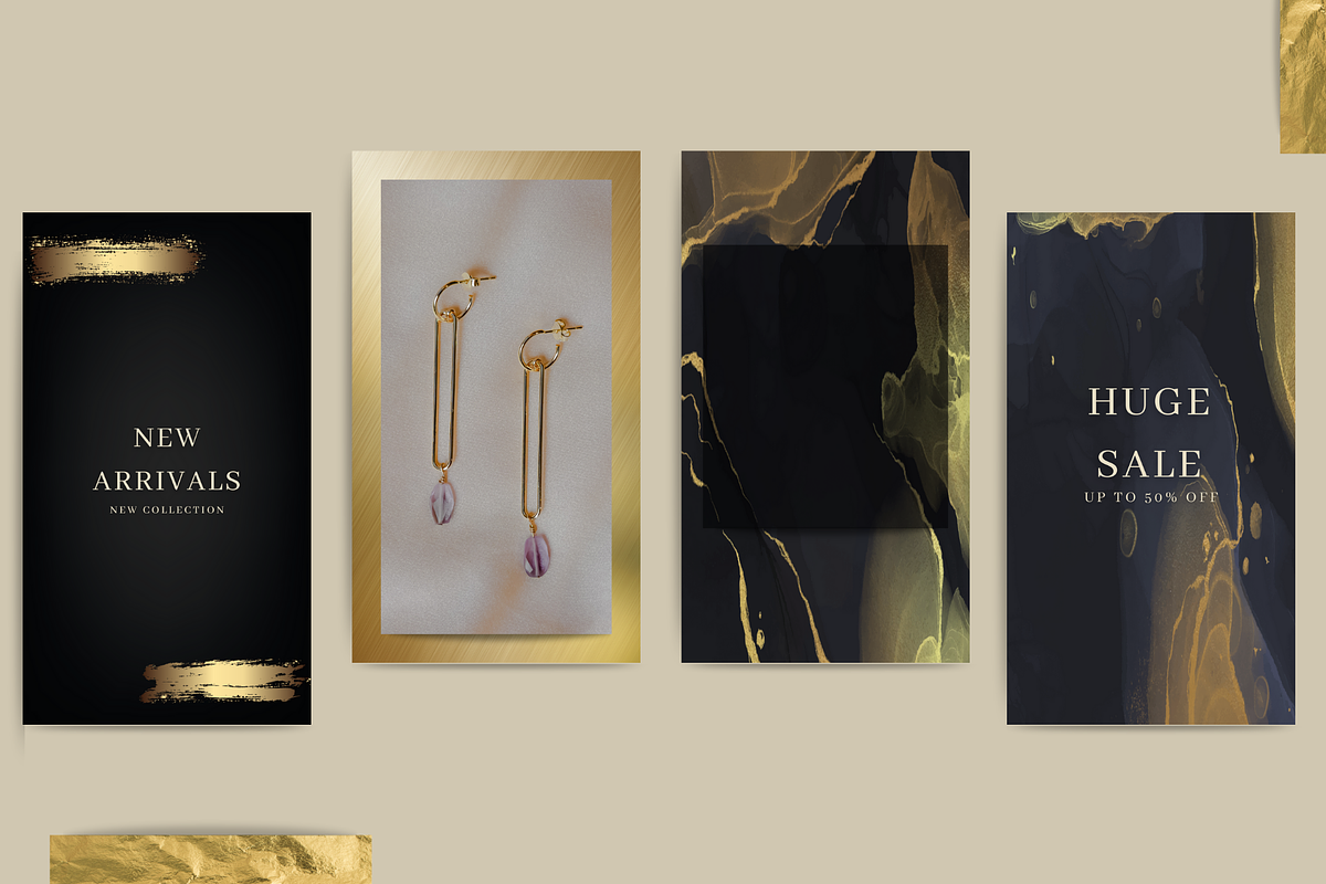 Black and Gold Instagram Template, a Social Media Template by Innova Studio