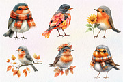 Autumn American Robin Bird Clipart, an Illustration by CreationArt (Thumbnail 9 of 9)