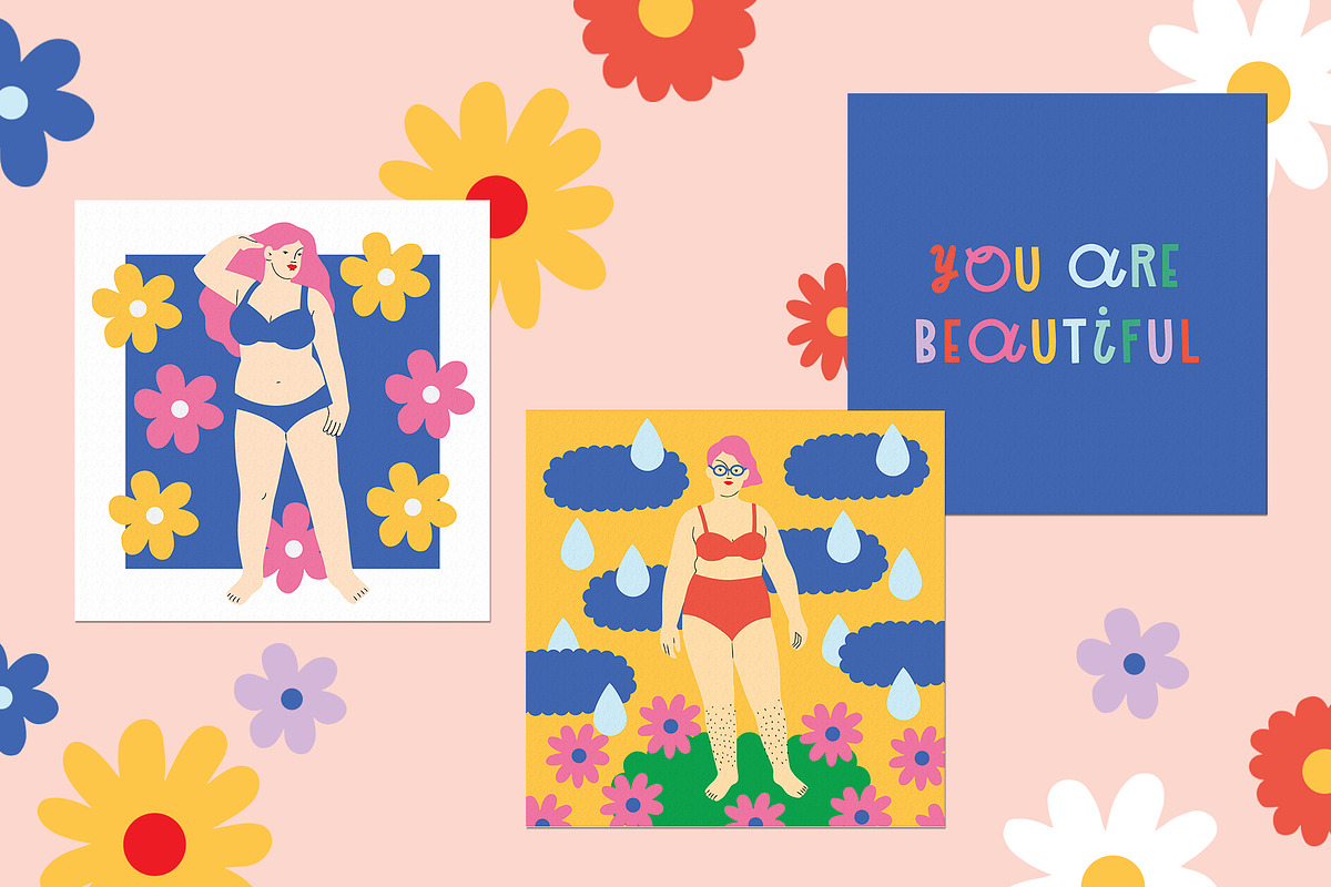Women Body Positive Illustrations, a Healthcare Illustration by Katerina Osa (Photo 4 of 13)