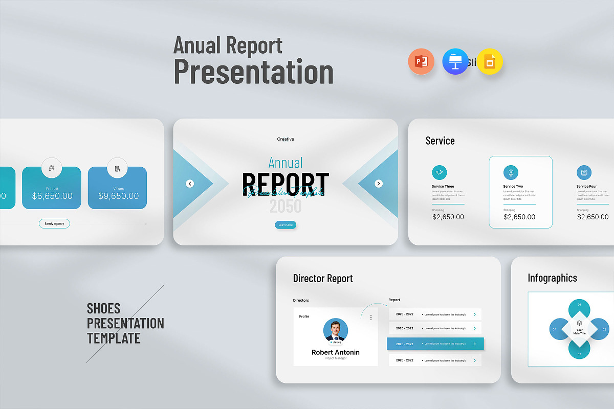 Annual Report Presentation, a Presentation Template by KreateTribe (Photo 1 of 6)