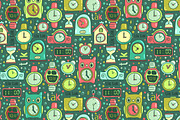 Tik tak. Vector clock illustrations., an Illustration by kostolom3ooo (Thumbnail 3 of 4)