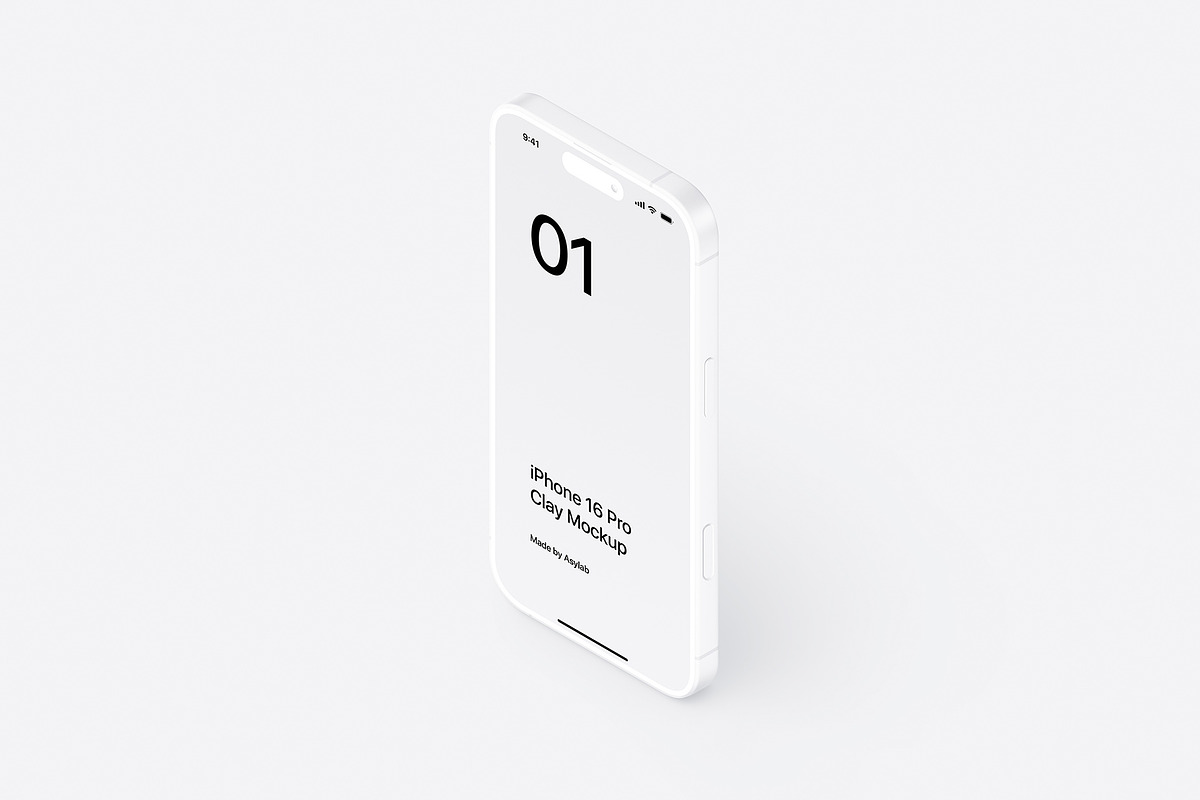 iPhone 16 Pro Clay - 24 Mockups, an iPhone Mockup by Asylab (Photo 23 of 58)