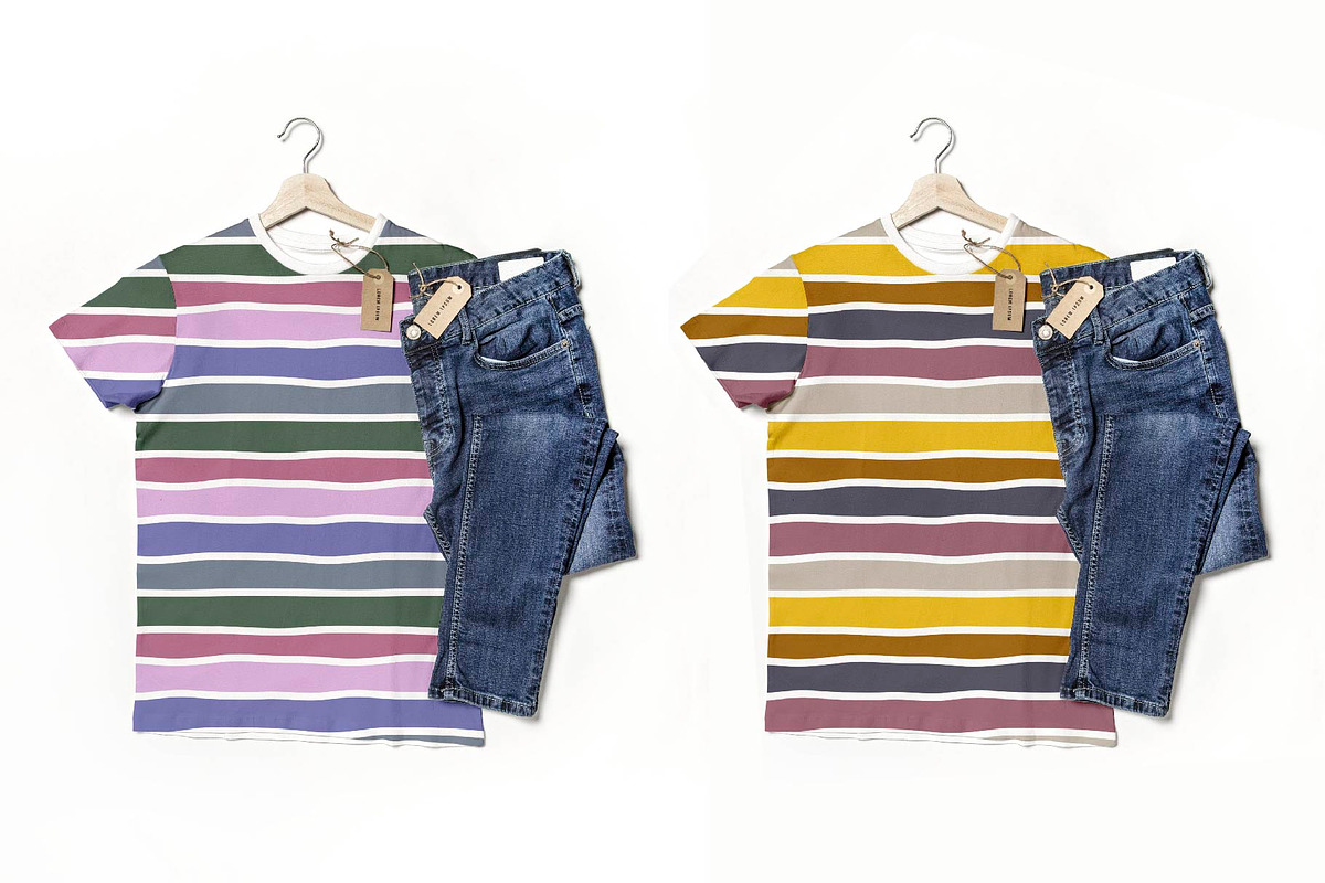 8 hand-drawn stripes stripe patterns, a Pattern Graphic by RevolutionizZed (Photo 3 of 6)