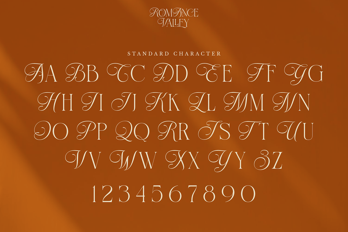 Romance Valley - Ligature Serif Font, a Serif Font by Pixesia Studio (Photo 9 of 11)