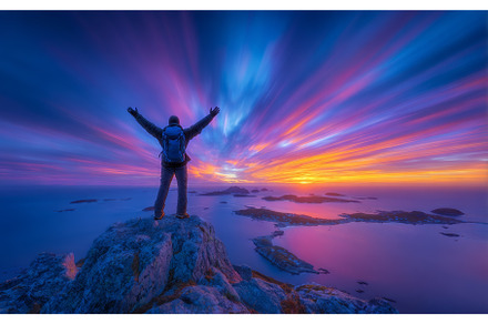 On the mountaintop of Senja, Norway, a Nature Photo by ZinetroN