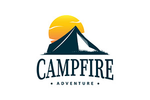 Camping Logo Wild Forest Design