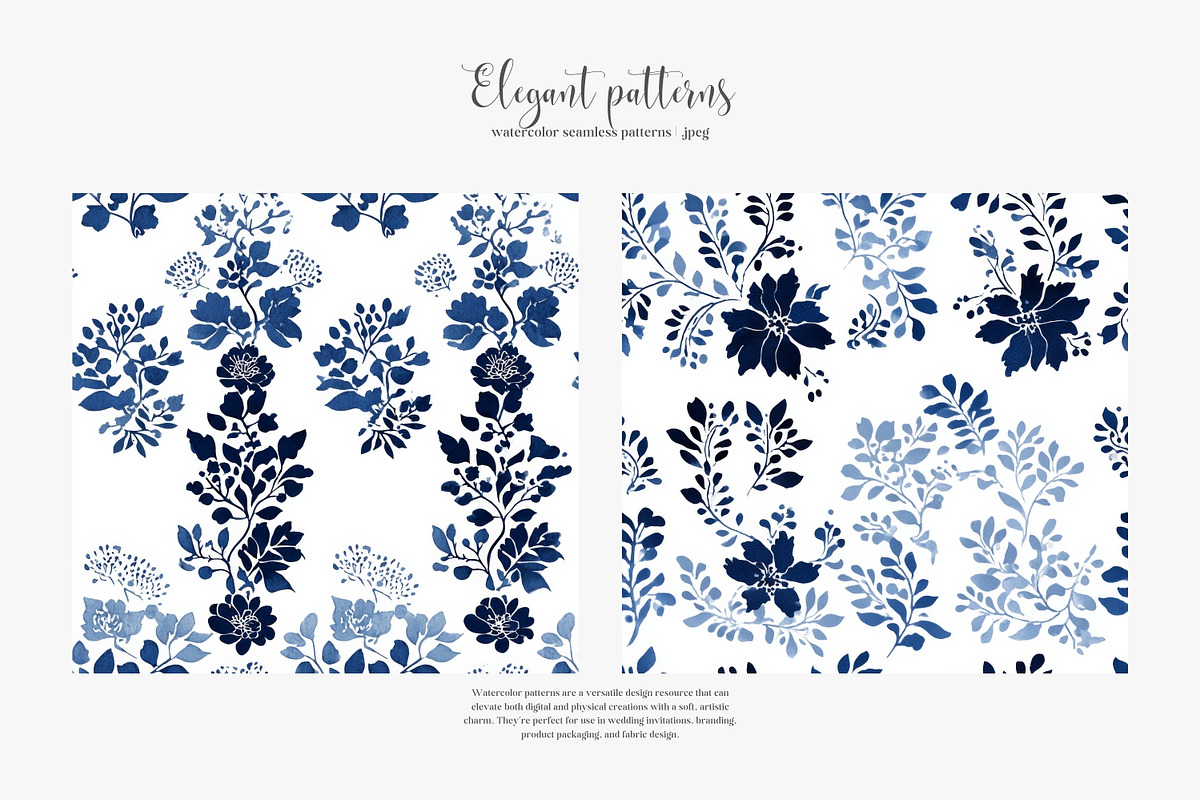 watercolor pattern damask textures, a Pattern Graphic by Patishop Art (Photo 2 of 9)