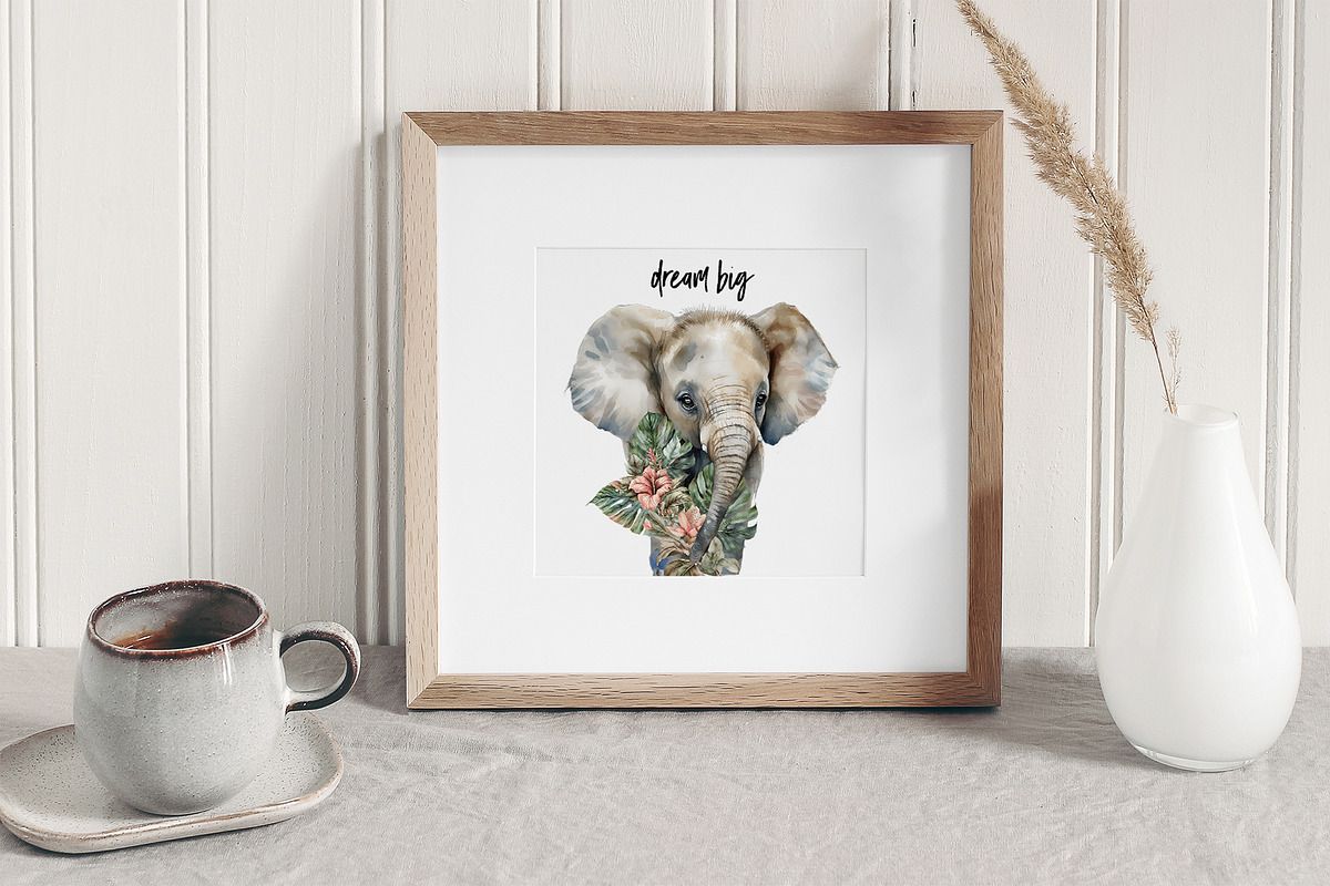 Watercolor Safari Baby Animals, an Animal Illustration by Elena Dorosh (Photo 7 of 7)