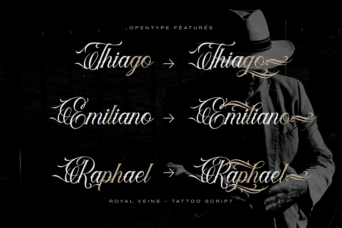 Royal Veins | Tattoo Script, a Blackletter Font by Denustudios (Photo 5 of 12)