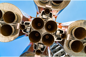 Soyuz carrier rocket in samara featuring rocket, space, and technology, an Industrial Photo by Leonid Andronov