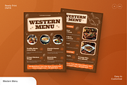 Western Menu, a Flyer Template by Annora Studio (Thumbnail 1 of 6)