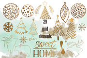 Watercolor Eco Christmas set, an Object Graphic by Ana-Sakuta (Thumbnail 5 of 10)