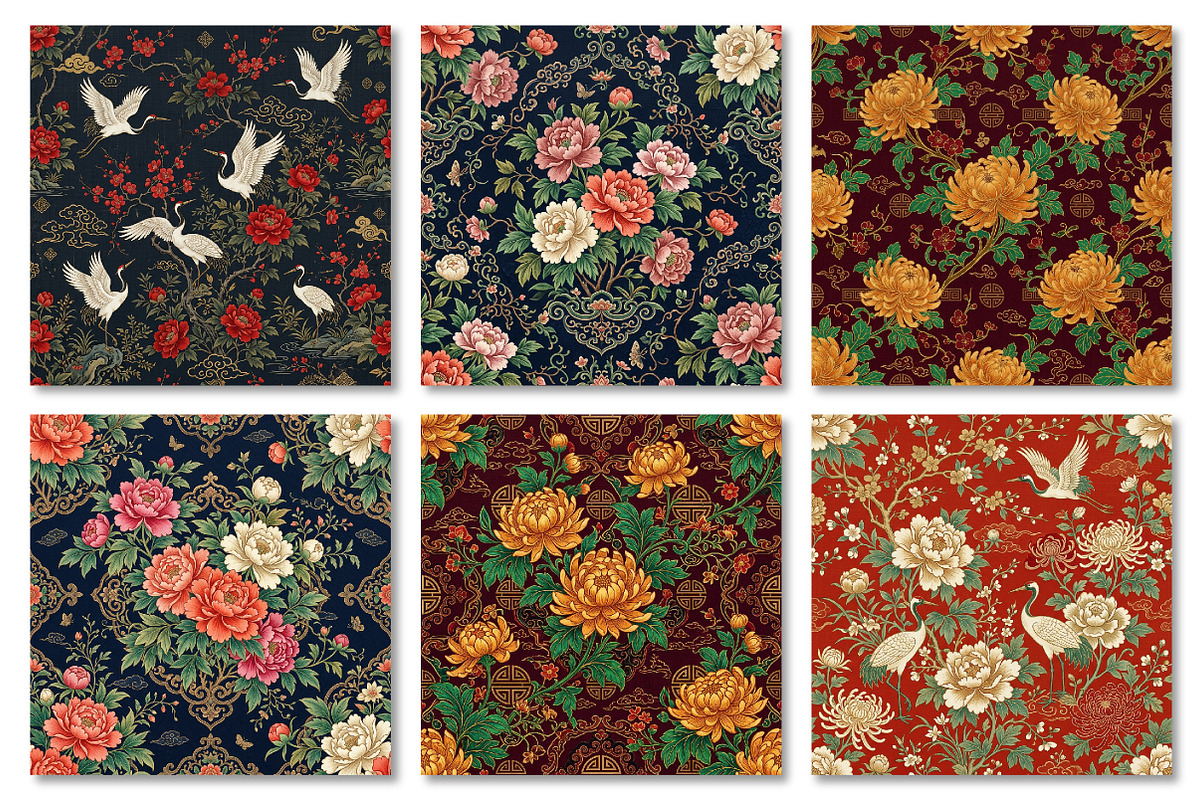 Vintage Chinese Digital Paper, a Texture Graphic by Dream Creation (Photo 6 of 6)