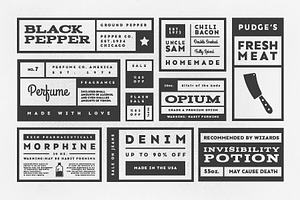 34 Vintage Labels