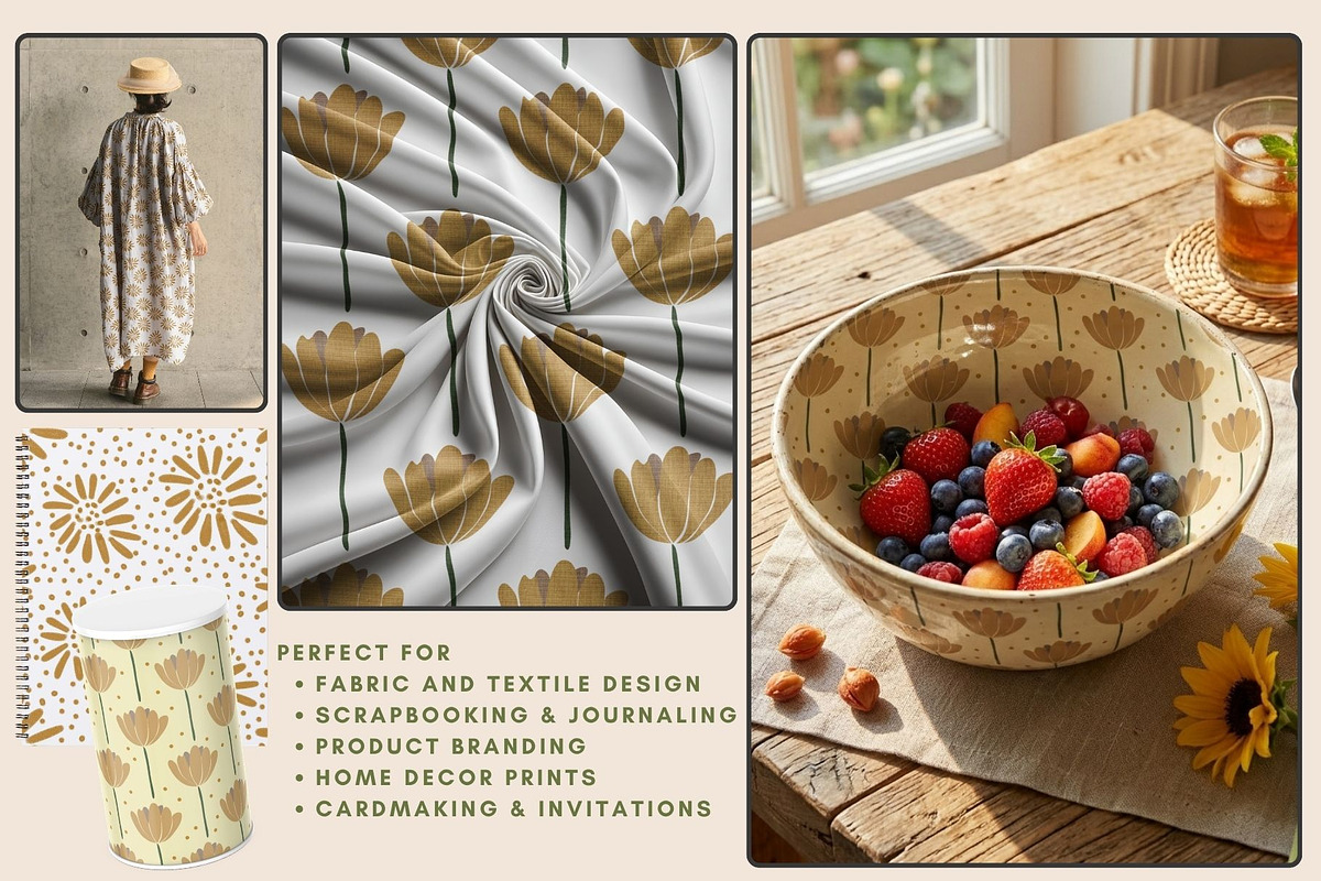Boho Floral Geometric Pattern Set, a Pattern Graphic by Traveling Designer (Photo 5 of 8)