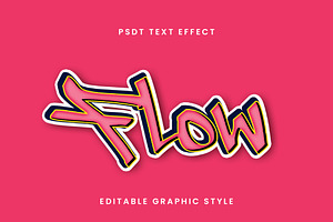 Outlined Graffiti Tag Effect, a Templates & Theme by studiogstock