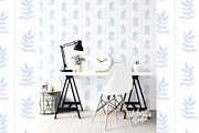 Light Blue Wildflower Wallpapers, a Wallpaper Graphic by Bloomart Studio (Thumbnail 5 of 6)