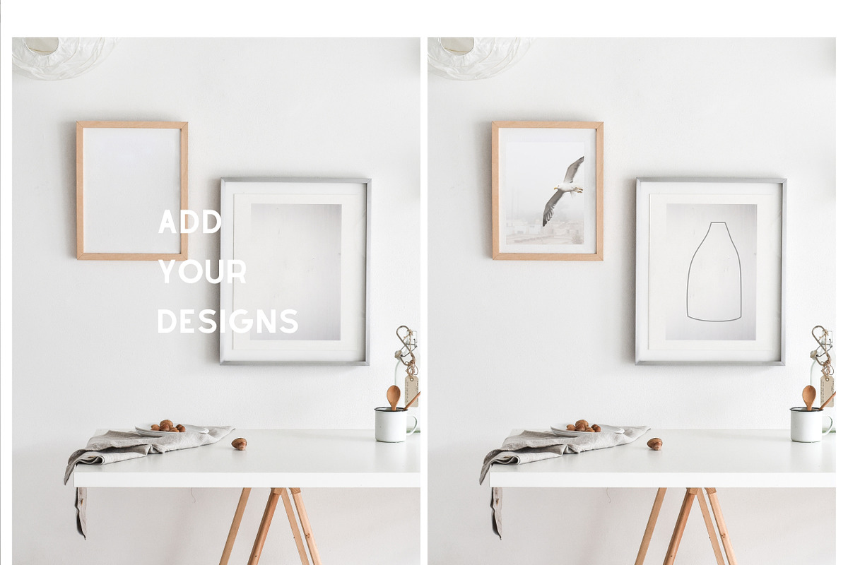 Wooden mockup, Mock ups, white frame, a Mockup by VISTYLE STUDIO (Photo 2 of 2)