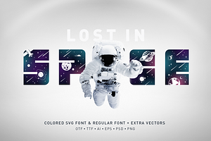 Lost In Space. Colored Font SVG