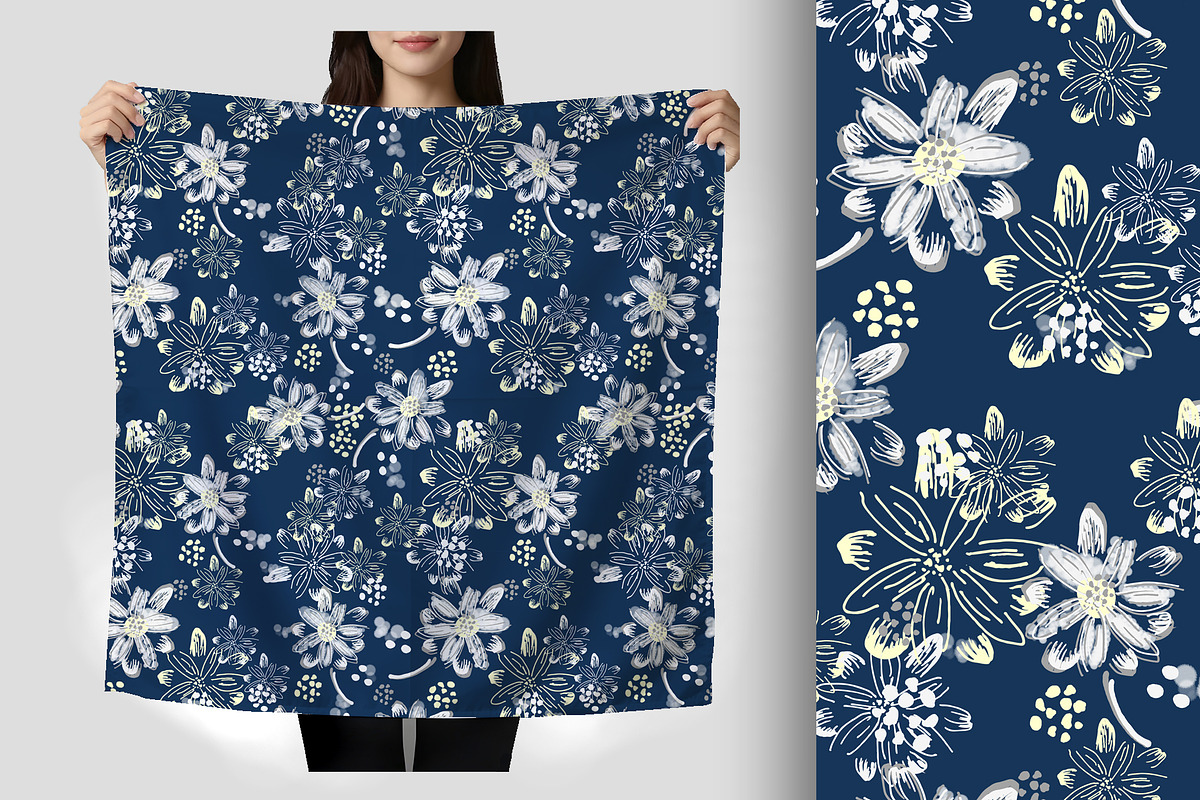Artistic Daisy Floral Seamless, a Pattern Graphic by Sharon Schwalbe (Photo 3 of 6)